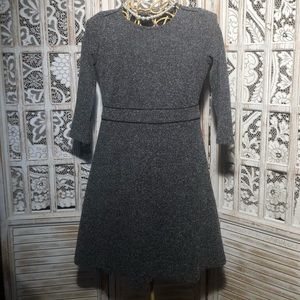 Talbots Black & White Tweed Size 4 Petite Dress